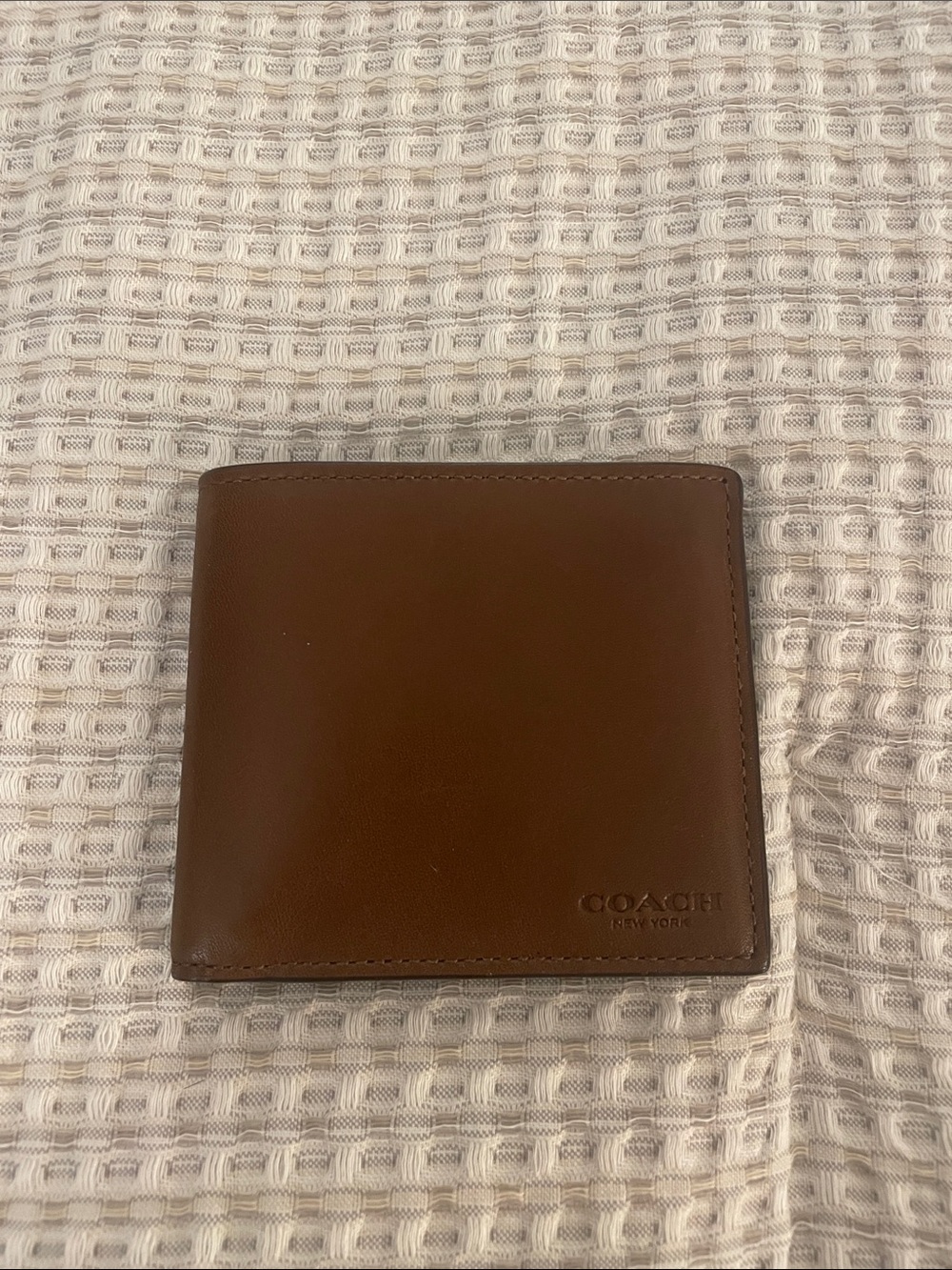 Coach Men’s Brown Smooth Leather Bi-Fold Wallet